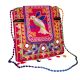 Pink Ethnic Cotton Crossbody Bag with Bird Motif & Mirror Work - Jaipuri Handmade Embroidered Sling Bag